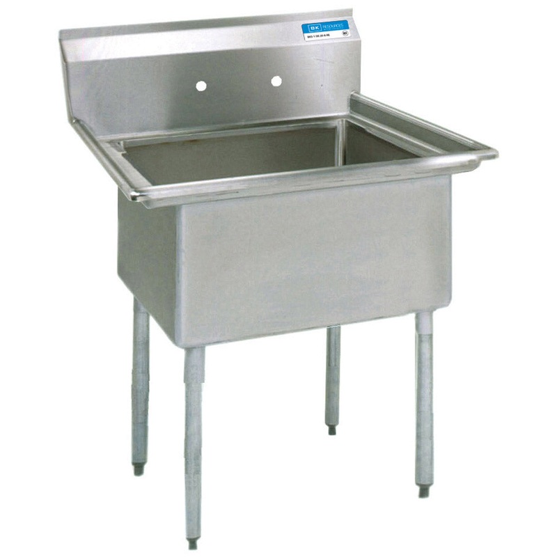 Cultek C1T242414-E Stainless Steel 1-Compartment Sink 30" - No Drainboard
