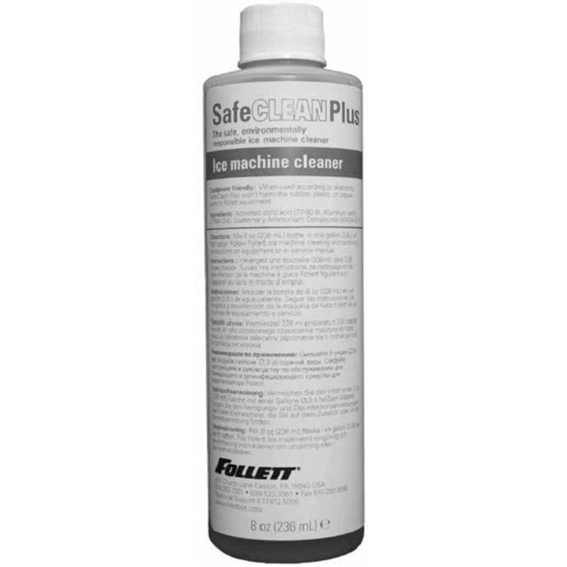 Follett 01147826 SafeCLEAN Plus Liquid Ice Machine Cleaner 8 oz. - Lime Green