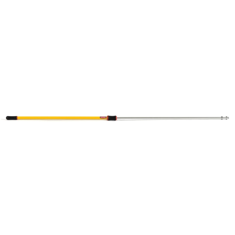 Rubbermaid FGQ76500YL00 HYGEN Quick-Connect Aluminum Telescoping Extension Pole / Handle 4 FT to 8 FT - Yellow