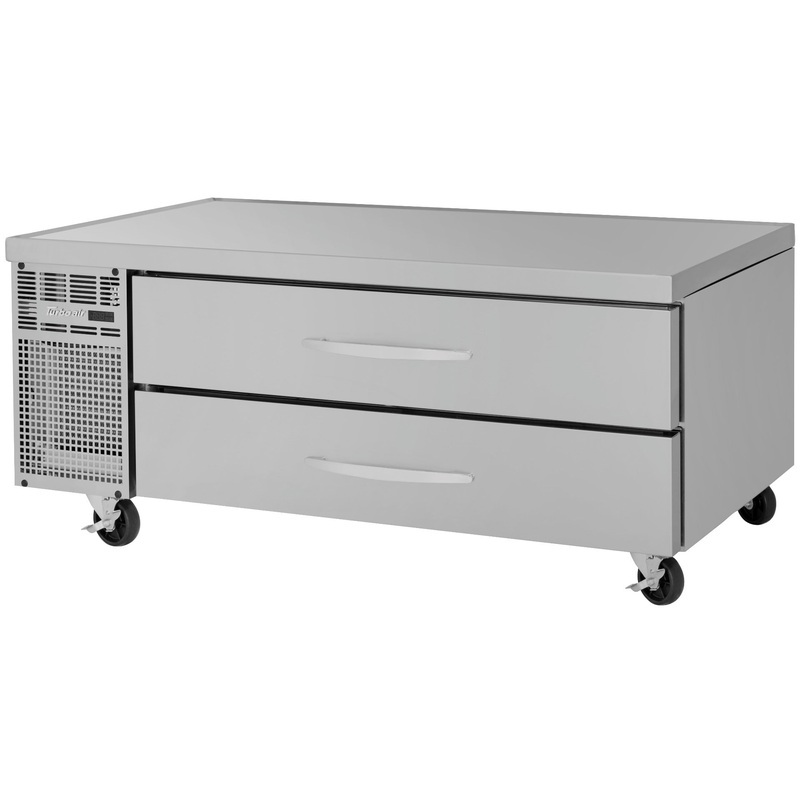 Turbo Air PRCBE-60R-N Pro Series 1-Section 2 Drawer Refrigerated Chef Base 60" - Holds (3) full size pans per drawer (NOT included) - 9.77 cu. ft. - 115v