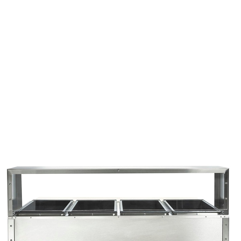 Vollrath 38054 Single Deck 4-Well Breath Guard SS Plexi, 61