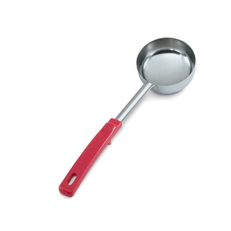 Vollrath 62182 Spoodle 8 oz. Round Solid w/ Orange Handle
