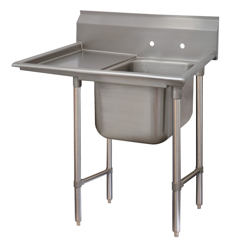 Advance Tabco 9-21-20-24L Regaline Stainless Steel 1-Compartment Sink 50" with 20"F/B x 20"W x 12" Deep Bowls - Left Drainboard