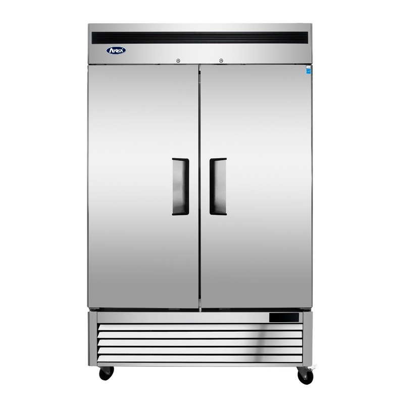 Atosa MBF8503GR 2-Section 2 Solid Swing Door Reach-In Freezer 54" - Bottom Mount Compressor - 44.77 cu. ft. - 115v