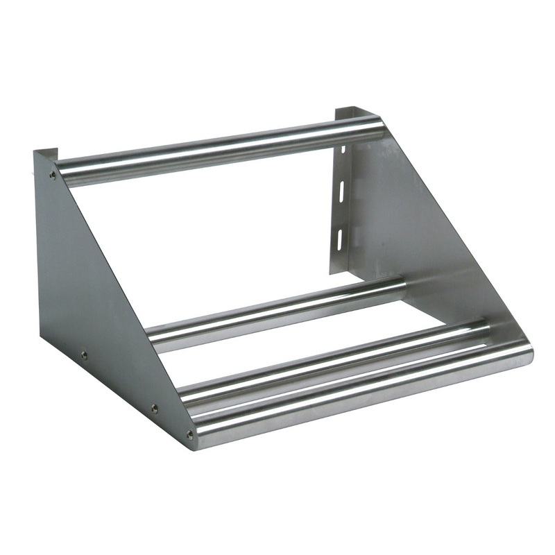 BK Resources BK-TSH-42 Stainless Steel Wall Mounted Tubular Dish Rack Shelf  42"W.