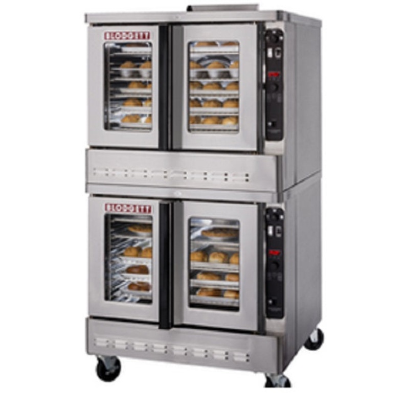 Blodgett DFG-100 DBL Double-Deck Full Size Standard Depth Dual Flow Natural Gas Convection Oven - 110,000 BTU