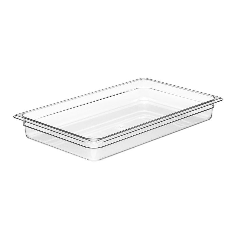 Cambro 12CW135 Camwear Polycarbonate Food Pan - (1/1) Full Size, 2-1/2" Deep - Clear