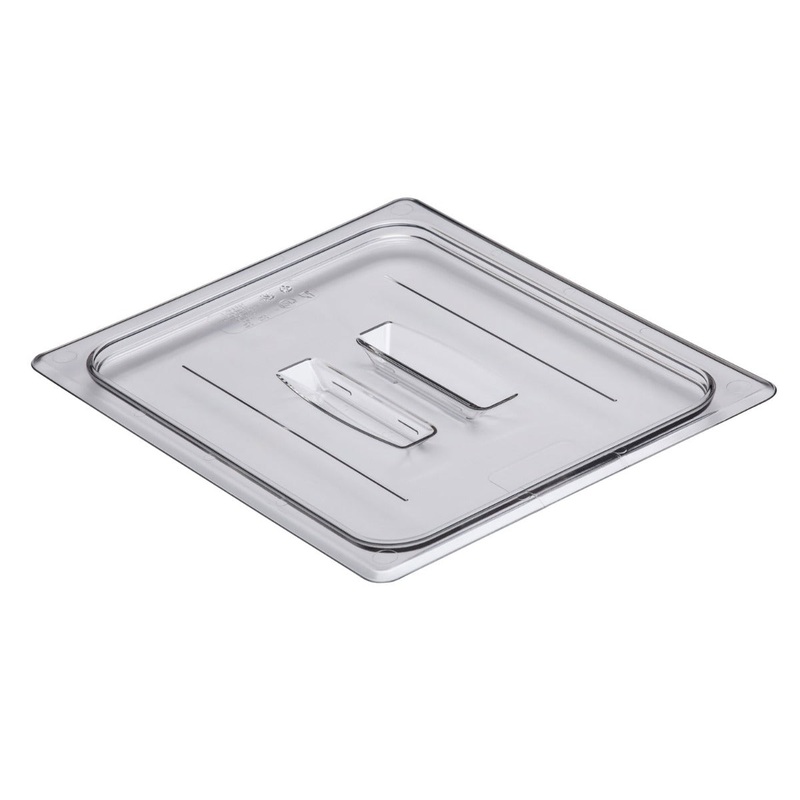 Cambro 20CWCH135 Camwear Polycarbonate Food Pan Cover with Handle - 1/2 Size - Clear