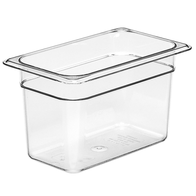 Cambro 46CW135 Camwear Polycarbonate Food Pan - 1/4 Size, 6" Deep - Clear