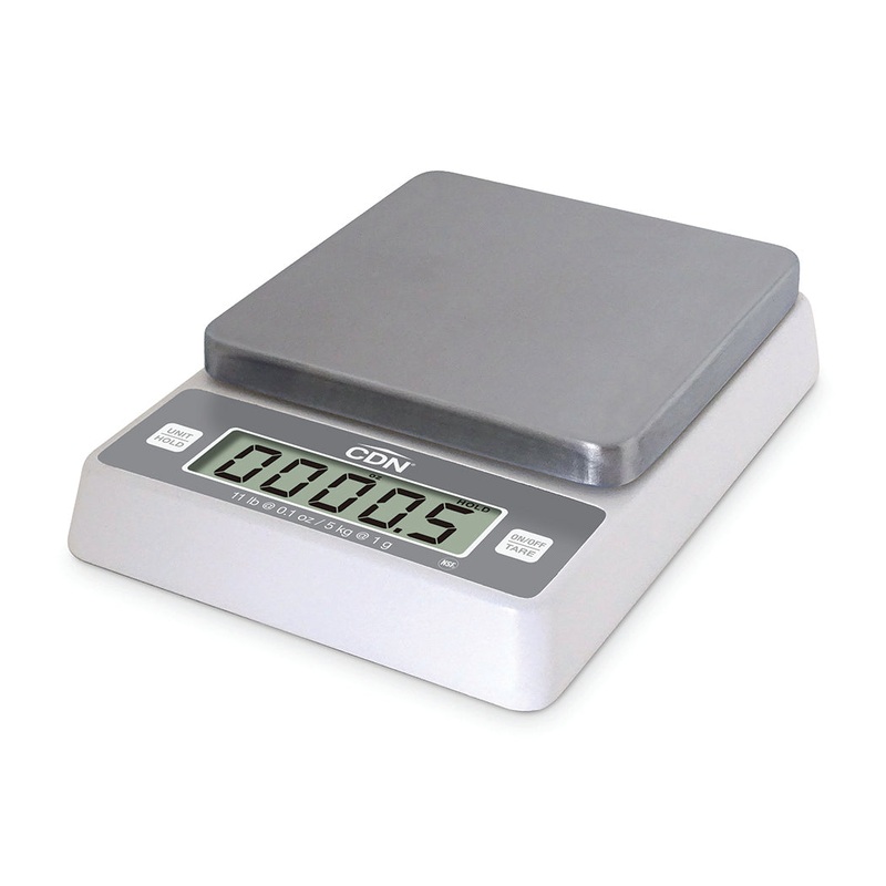 CDN SD1114 Digital Portion Control Scale 7-7/8"W x 5-7/8"D x 1-3/4"H - 11 lb./Capacity