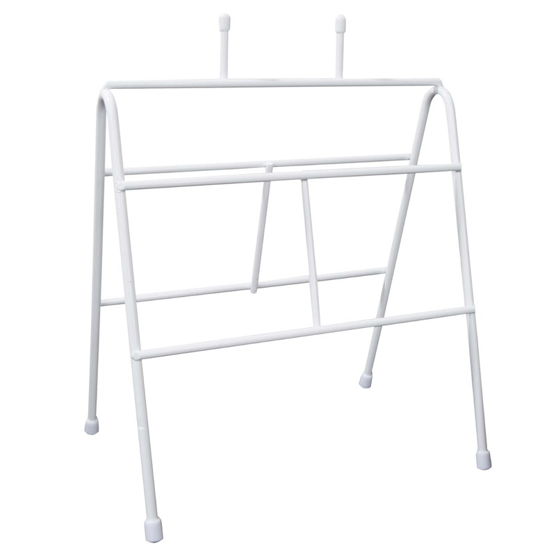 FoodHandler 11-030 Deli Bag Wire Saddle Pack Dispenser Rack / Stand 9-1/4" x 6-1/2" x 11-1/2" - White