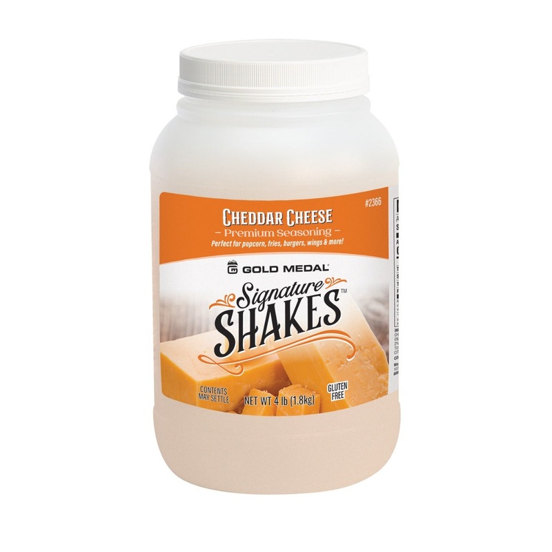 Gold Medal 2366 Signature Shakes Seasoning Shake-On Flavor - 4 lb. Jar - Cheddar Cheese