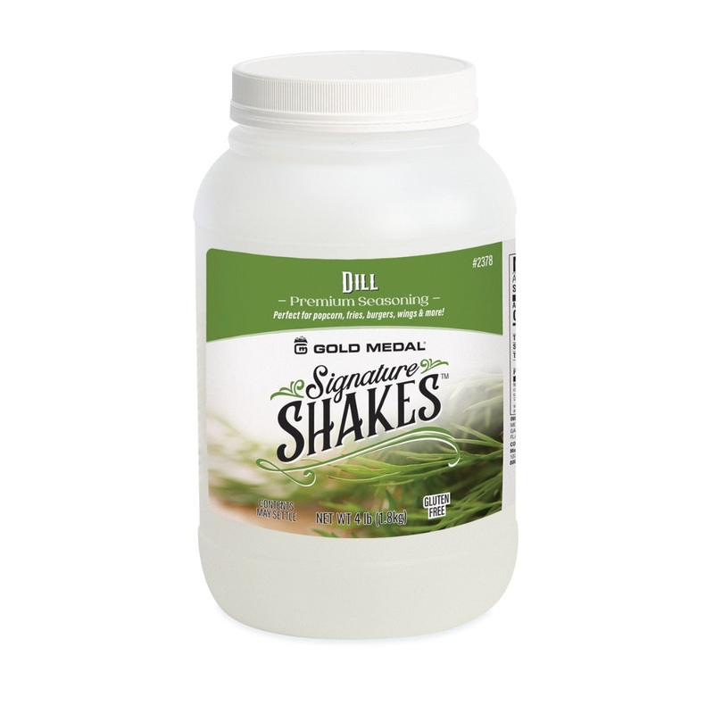 Gold Medal 2378 Signature Shakes Seasoning Shake-On Flavor - 4 lb. Jar - Dill