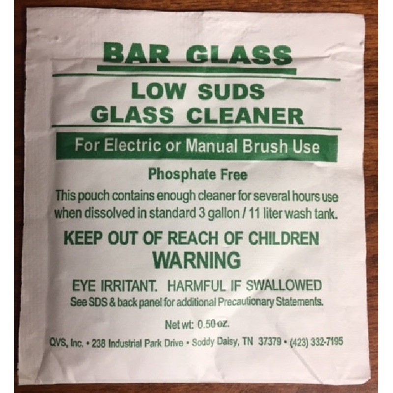 Jayhawk 6798 Low Suds Bar Glass Cleaner - (100) 1/2 oz Packets/Case