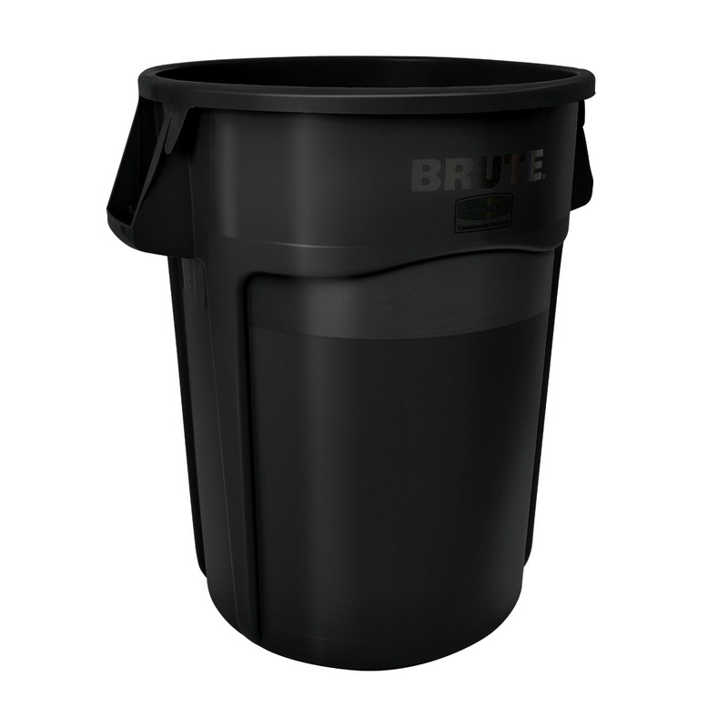 Rubbermaid 1779739 BRUTE Round Container without Lid 55 Gal. - Black