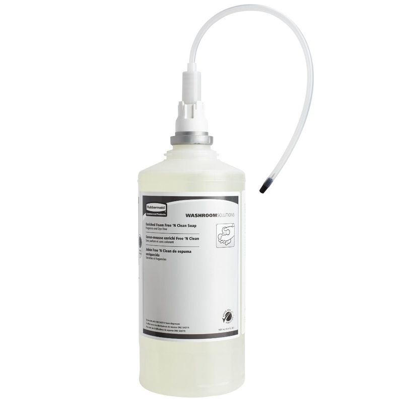 Rubbermaid FG750390 TC OneShot Free n' Clean Foam Hand Soap Refill 1,600 ml - Fragrance Free - for OneShot Dispensers - 4/Case