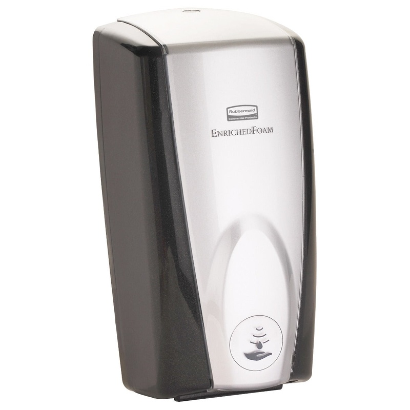 Rubbermaid FG750411 TC AutoFoam Wall Mount Touch-Free Soap Dispenser 1100 ml - Black/Chrome