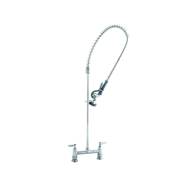 T&S Brass B-0123 Deck Mount Pre Rinse Unit w/ 44" Hose & Lever Handles