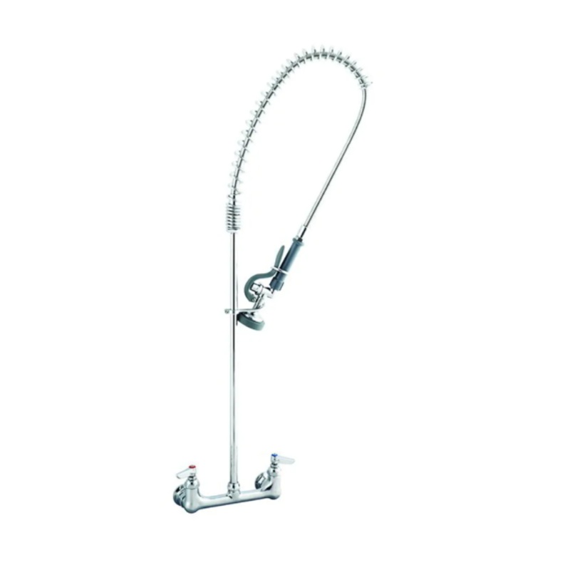 T&S Brass B-0133 33 3/8" H Wall Mount Pre Rinse Faucet - 1.15 GPM, Base with Nozzle