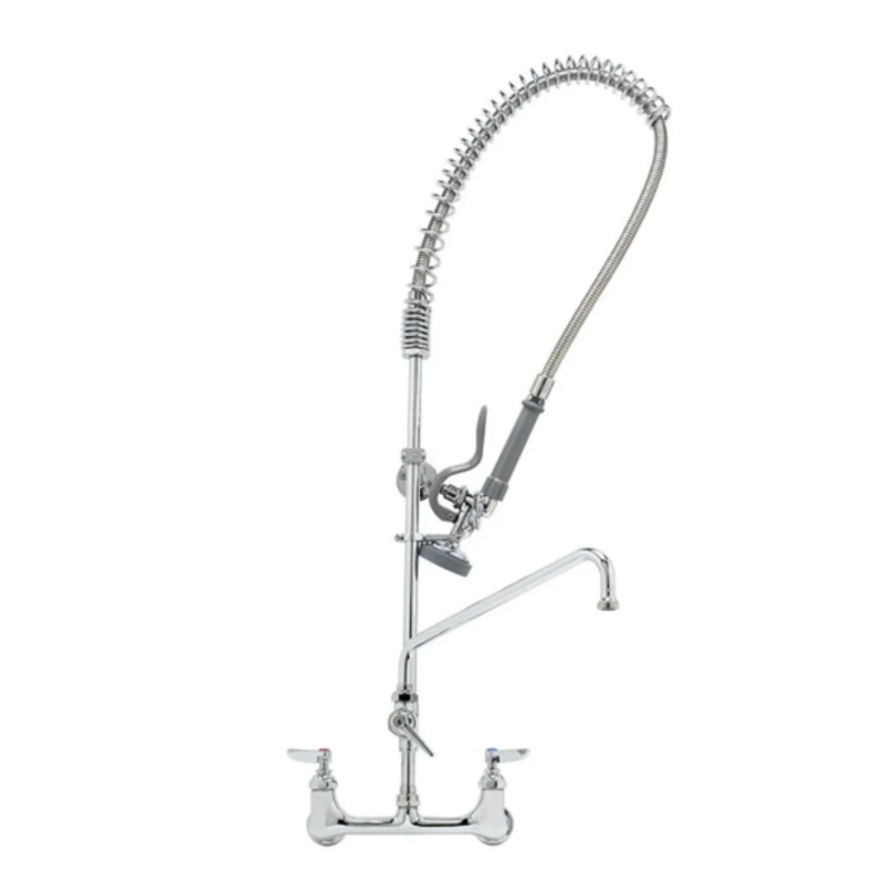T&S Brass B-0133-ADF12-B 37 9/16"H Wall Mount Pre Rinse Faucet - 1.15 GPM, Base with Nozzle