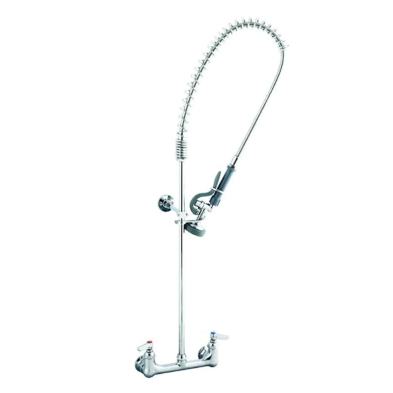 T&S Brass B-0133-B 33 3/8" H Wall Mount Pre Rinse Faucet - 1 3/20 GPM, Base with Nozzle