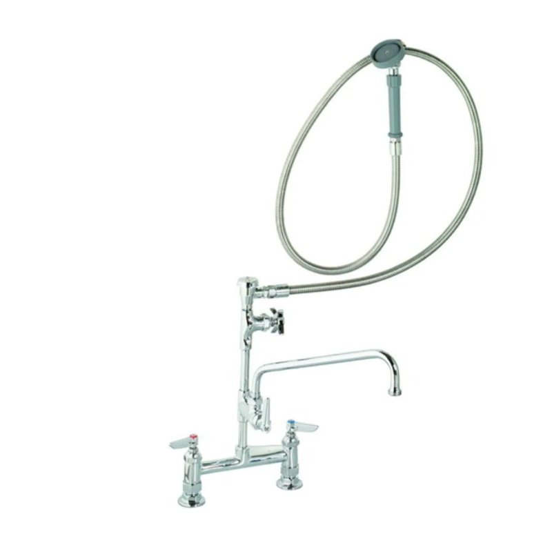 T&S Brass B-0177 16 1/4"H Deck Mount Pre Rinse Faucet - 1.15 GPM, Base with Nozzle