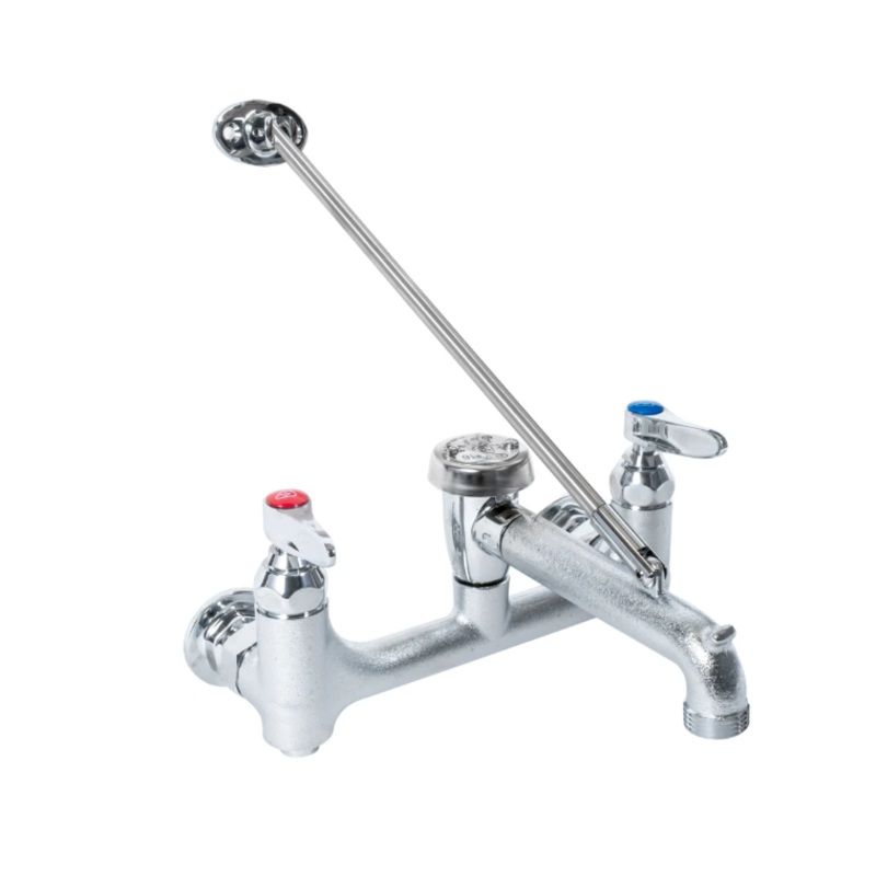 T&S Brass B-0665-BSTR Service Sink Faucet, Vacuum Breaker Nozzle, Rough Chrome