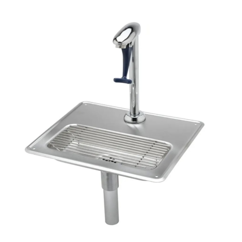 T&S Brass B-1230 Water Station, 10 1/2 in, Push Back Glass Filler