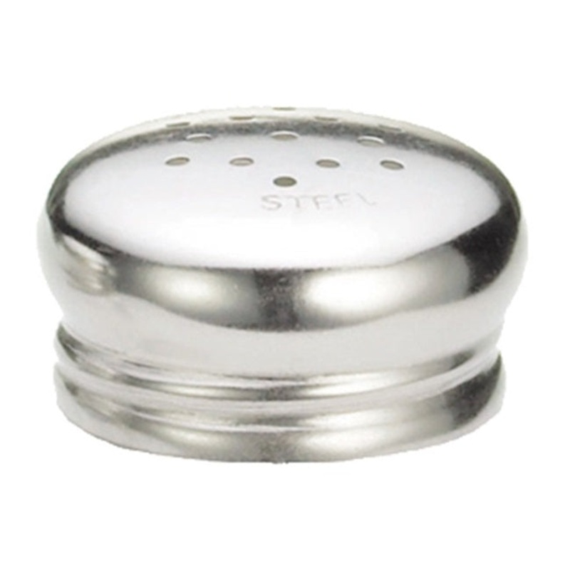 TableCraft 132T Stainless Steel Salt & Pepper Shaker Top - For use with 132S&P, 132S&P-2 and C132-12 - 24/Case
