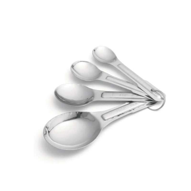 TableCraft 721 4 Piece Measuring Spoon Set, Stainless Steel