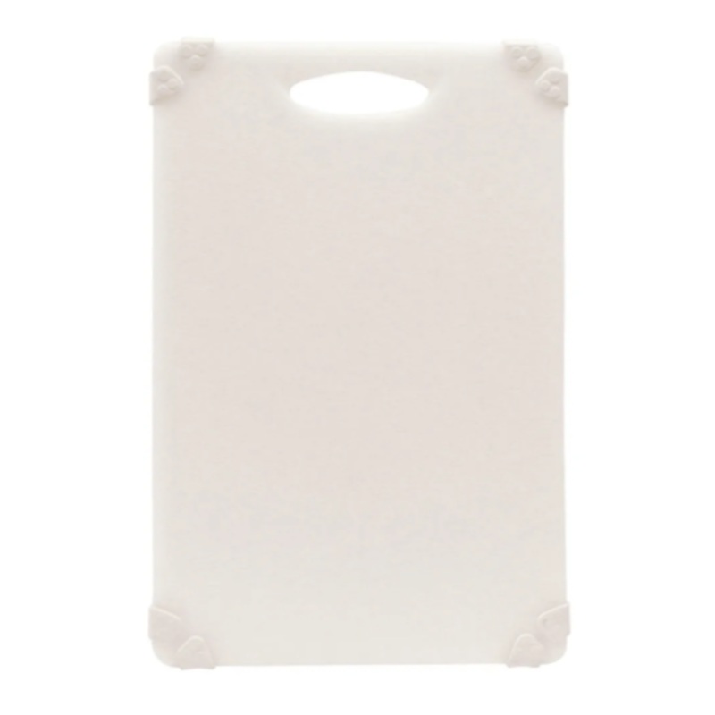 TableCraft CBG1218AWH Cutting Board w/ Anti-Slip Grips, 12" x 18", Polyethylene, White
