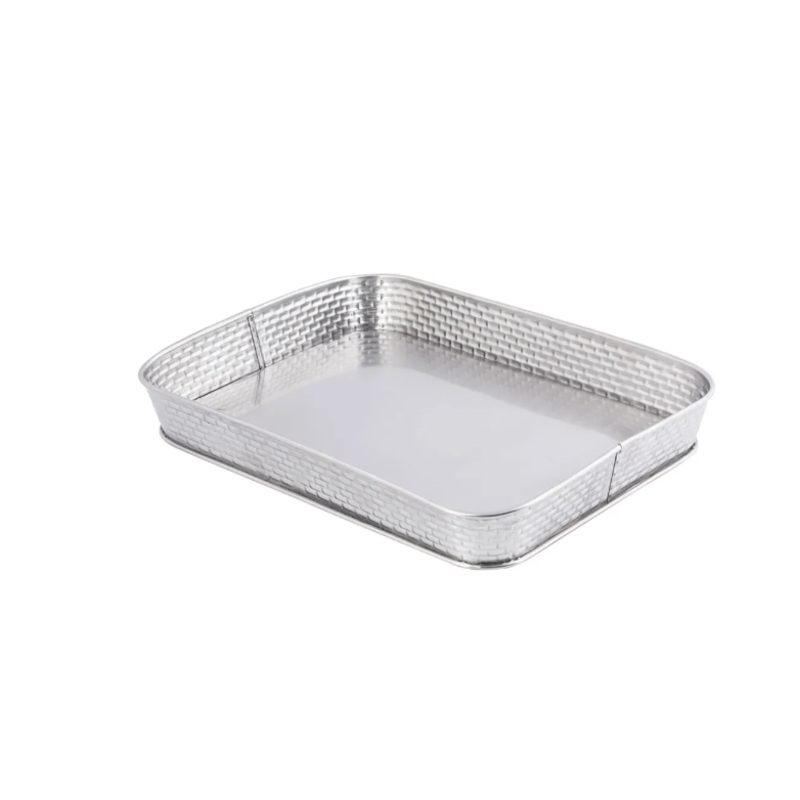 TableCraft GPSS120 Rectangular Serving Platter, 12" x 9", Stainless