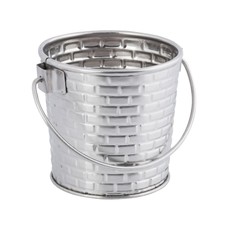 TableCraft GTSS33 3 1/4" Wine Bucket/Pail - Stainless Steel, Brick Pattern