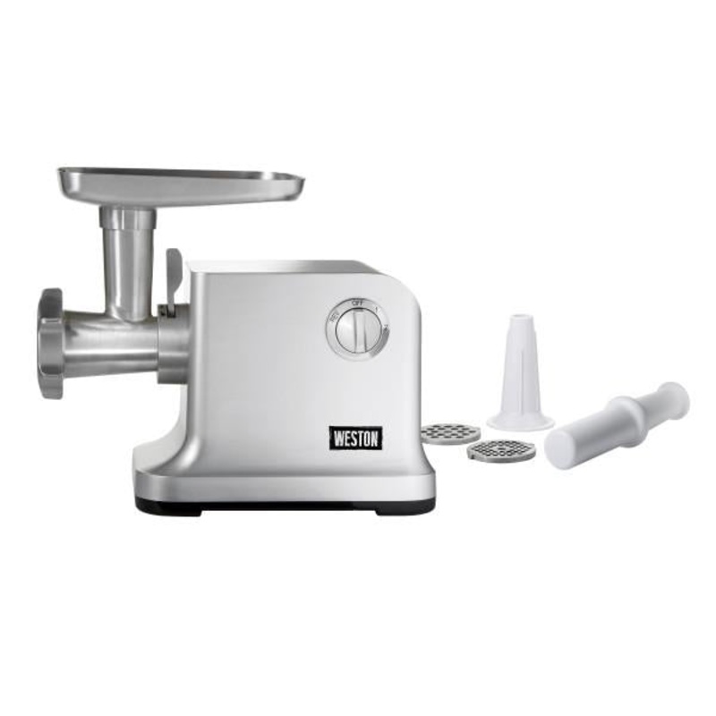 Weston 33-1301-W Countertop 2-Speed Electric Meat Grinder & Sausage Stuffer with #12 Hub - 1 HP, 120v