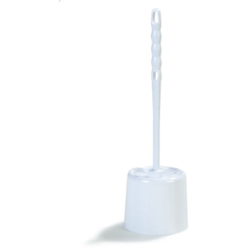 Carlisle 36719700 Flo-Pac Bowl Brush with Caddy - Poly White 3" x 14-1/2