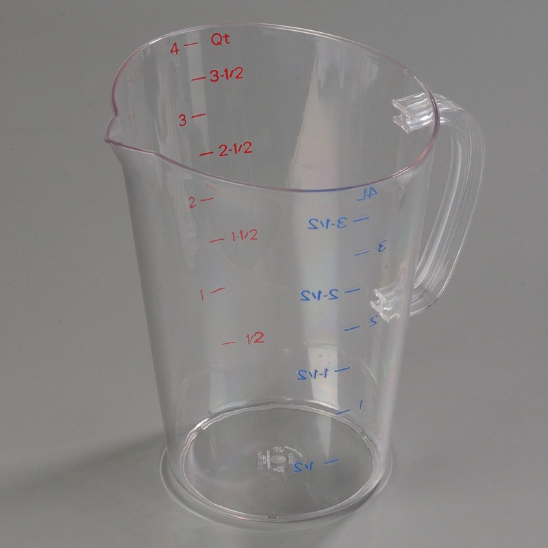 Carlisle 4314507 Carlisle Measuring Cup 128 oz, Clear Plastic