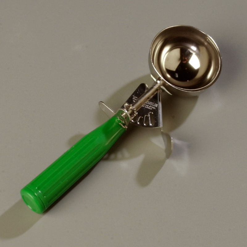 Carlisle 60300-12 Carlisle Disher #12 Green Handle 3-1/4 oz Bowl-Green12ea/cs
