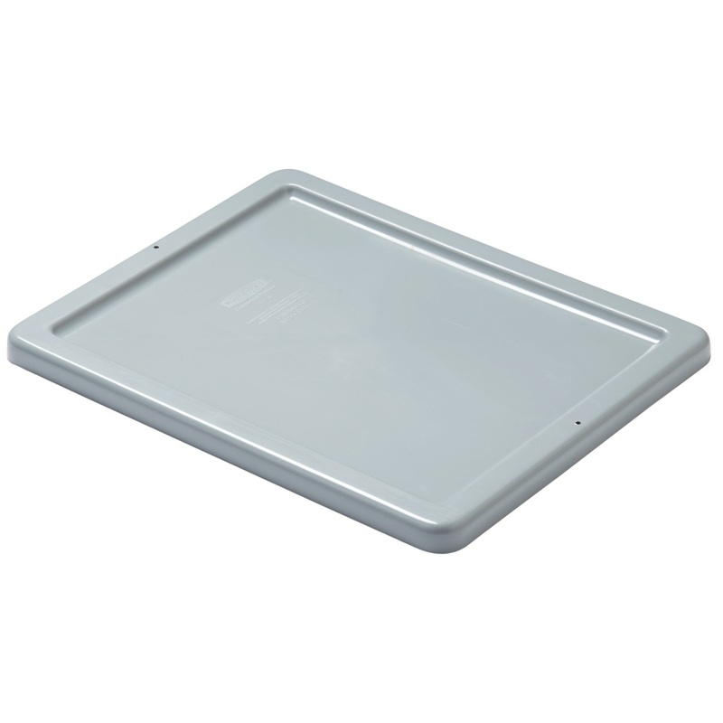 Rubbermaid FG172000GRAY Stack and Nest Palletote Polyethylene Rectangle Flat Storage / Tote Box Lid 19-3/4"W x 15-3/4"D x 1"H - Gray - for Palletote Boxes (FG172100GRAY & FG172200GRAY)