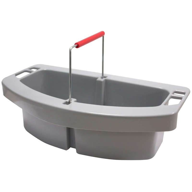 Rubbermaid FG264900GRAY BRUTE Plastic Maid Caddy / Cleaning Caddy 16"L x 9"W x 5"H - Gray