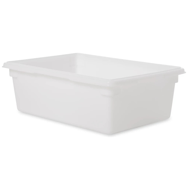 Rubbermaid FG350000WHT Polyethylene Food / Tote Box 26" x 18" x 9"D - 12-1/2 Gal. - White - 6/Case