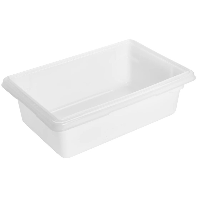 Rubbermaid FG350900WHT Polyethylene Food / Tote Box 18" x 12" x 6"D - 3-1/2 Gal. - White