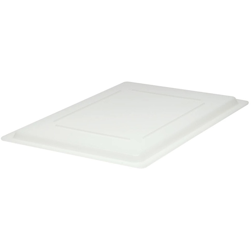 Rubbermaid FG351000WHT Polyethylene Food / Tote Box Lid 18" x 12" - White
