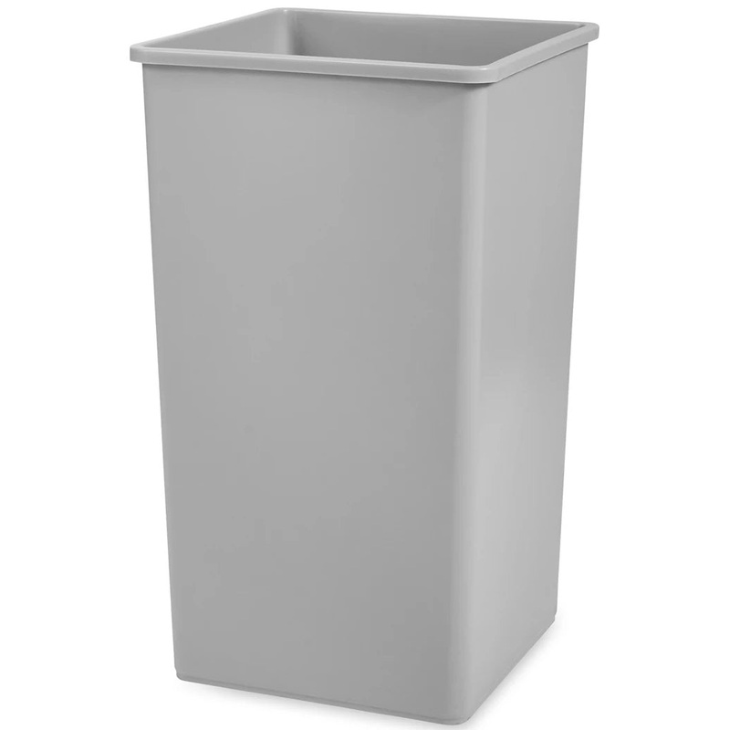 Rubbermaid FG395900GRAY Untouchable Rigid Plastic Square Liner - Gray - for FG917500 and FG917600 50 Gallon Containers