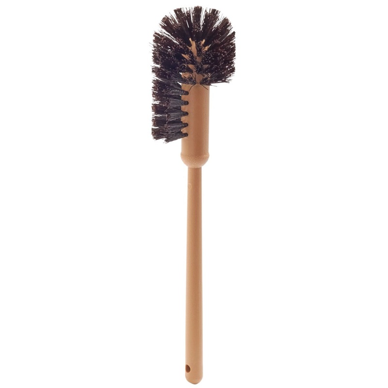 Rubbermaid FG632000BRN Toilet Bowl Brush with Plastic Handle 17" - Brown