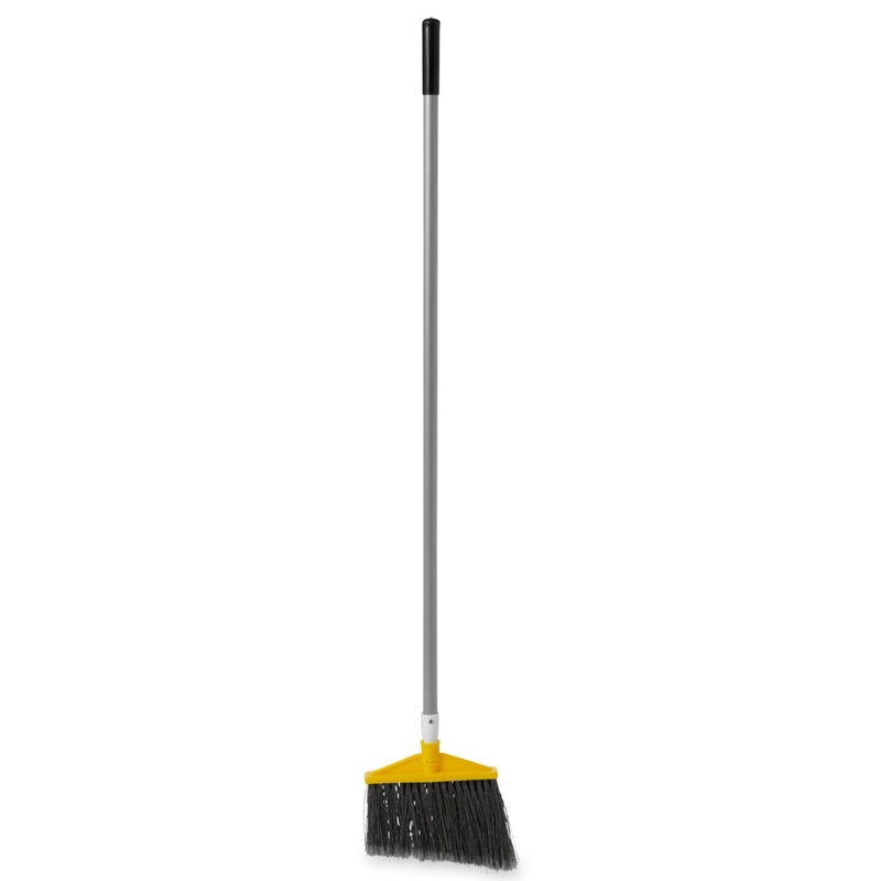 Rubbermaid FG638500GRAY Angled Broom with Gray Flagged Bristles and Aluminum Handle 56"