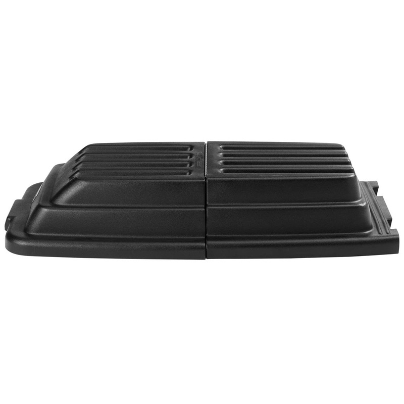 Rubbermaid FG9T2200BLA Structural Foam Plastic Hinged Domed Tilt Truck Lid - Black - for FG9T1300 and FG9T1400 Tilt Trucks