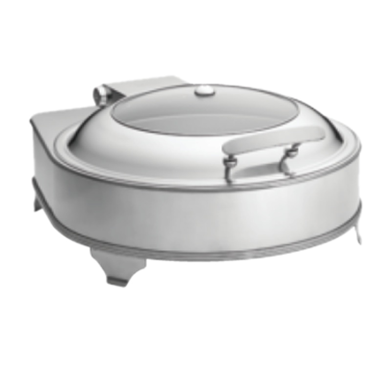 TableCraft CW40164 Round Chafer w/ Hinged Lid & Electric Heat