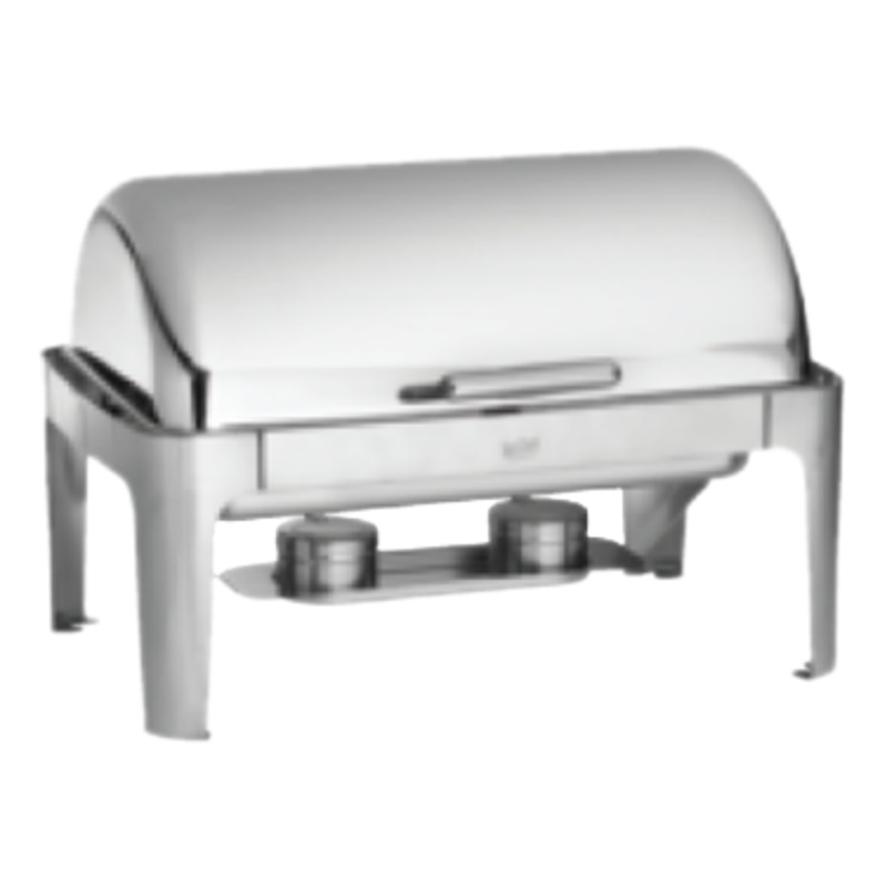 TableCraft CW40167 Full Size Chafer w/ Roll-Top Lid & Chafing Fuel Heat