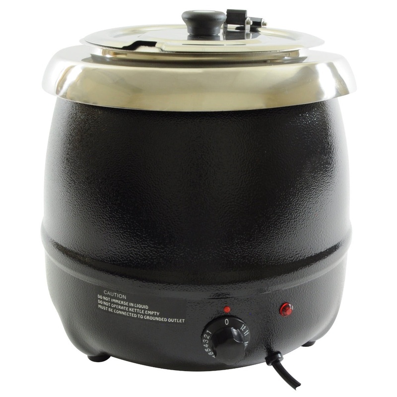Thunder Group SEJ35000C Countertop Electric Soup Warmer with Adjustable Temperature Controls 10-1/2 qt. - 120V