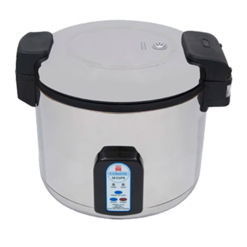 Town 57130 30 Cup Electric Rice Cooker, One Touch, Stainless Exterior, 120v